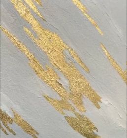 Golden Waves in a Frame Hand Painted Canvas