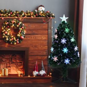 12 Light Colorful Discoloration with 85 Branches Christmas Tree Green