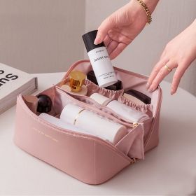 Large Capacity Travel Cosmetic Bag Makeup Case Organizer Multifunction Women Toiletries Organizer Female Waterproof Storage Box (Ships From: China, Color: Upgrade Pink)
